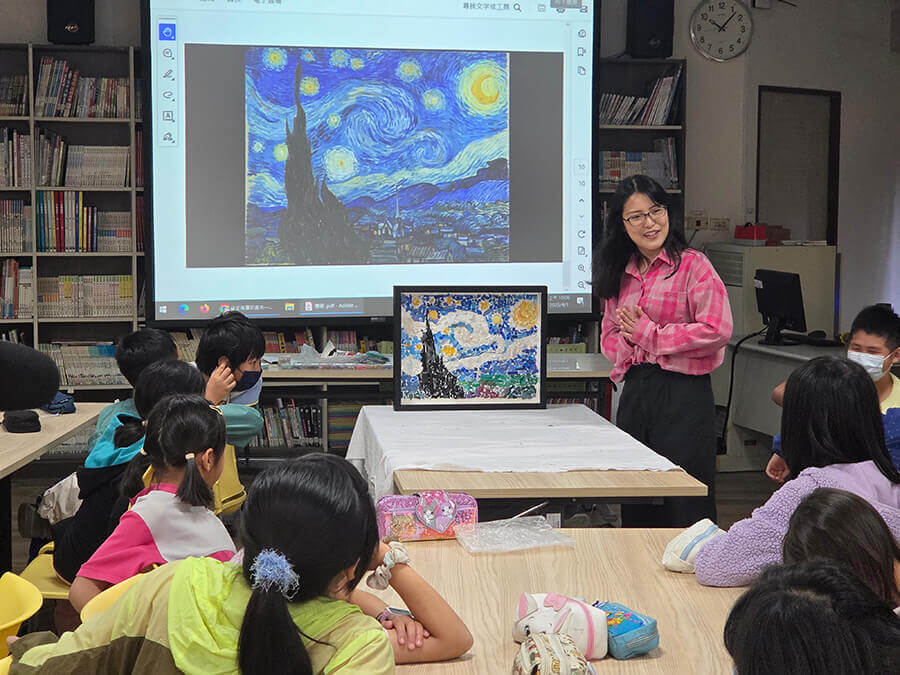 永續種子萌芽！獅甲國小學童攜手創作海廢藝術《星夜》
